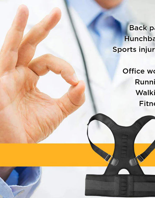 Load image into Gallery viewer, Posture Corrector Support Magnetic Back Shoulder Brace Belt Band for Men Women
