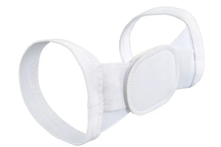 1PC White Posture Corrector for Men and Women - Bionic System Back Brace Adjustable Upper Back Support Shoulder Posture Brace, Back Straightener Neck Pain Relief