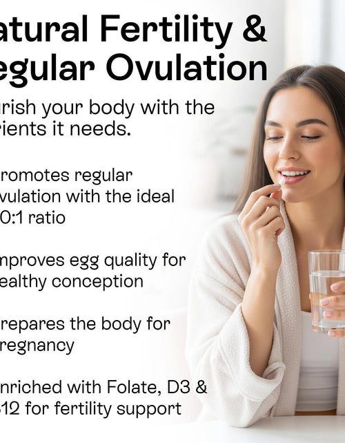Load image into Gallery viewer, Myo Inositol D Chiro Inositol Supplement for Women Hormone Balance Healthy Ovarian Support 40:1 Myo Inositol Blend with Folate Vitamin D3 B12 &amp; 20 Billion CFU Probiotics 60 Capsules
