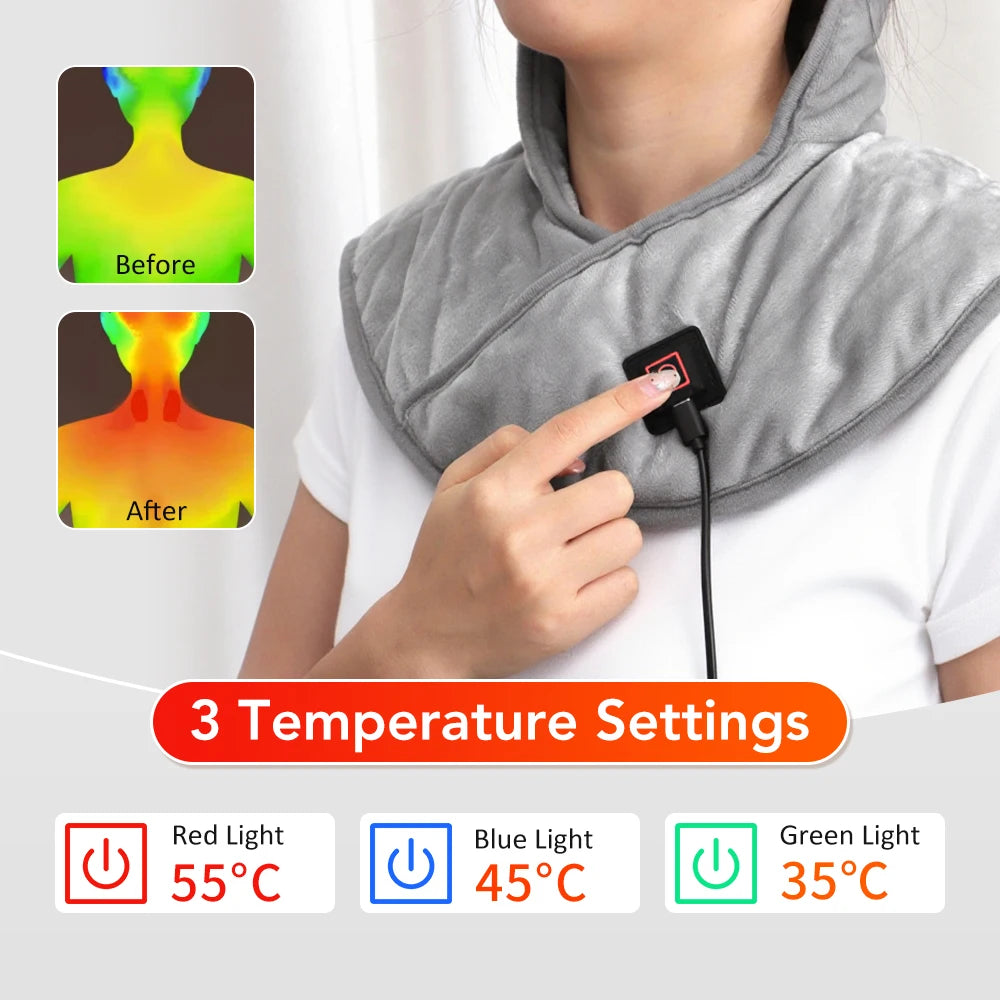 USB Heating Pad for Shoulder Pain Relief - Constant Temperature Neck and Shoulder Warmer