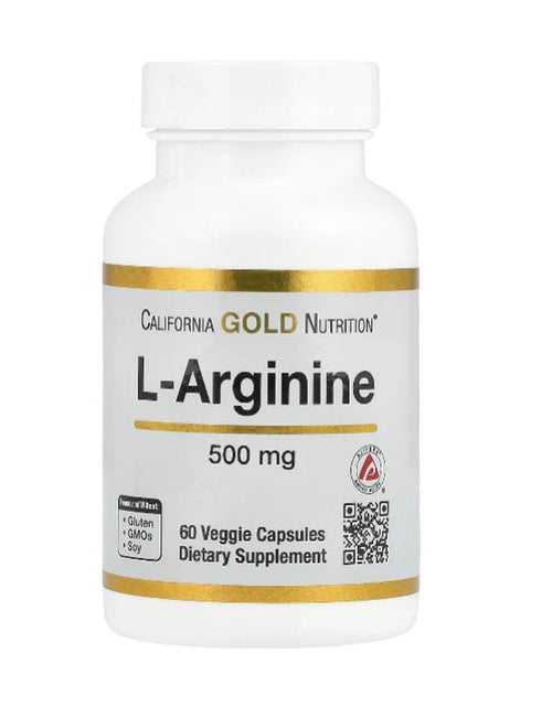 Load image into Gallery viewer, California Gold Nutrition L-Arginine, 500 Mg, 60 Veggie Capsules
