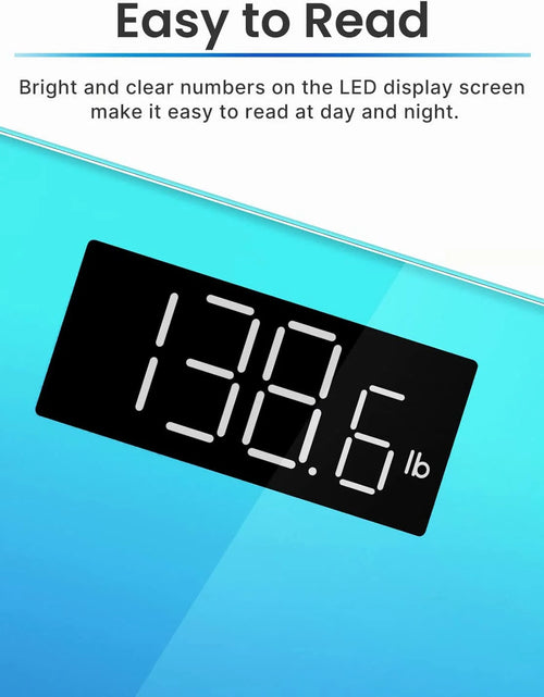 Load image into Gallery viewer, Highly Accurate Digital Body Weight Scale, 400 Lb, Gradient-Blue
