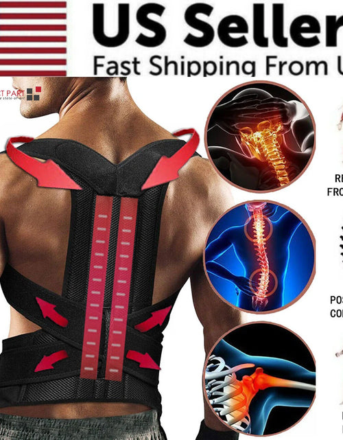 Load image into Gallery viewer, Adjustable Posture Corrector Low Back Support Shoulder Brace Belt for Men Women
