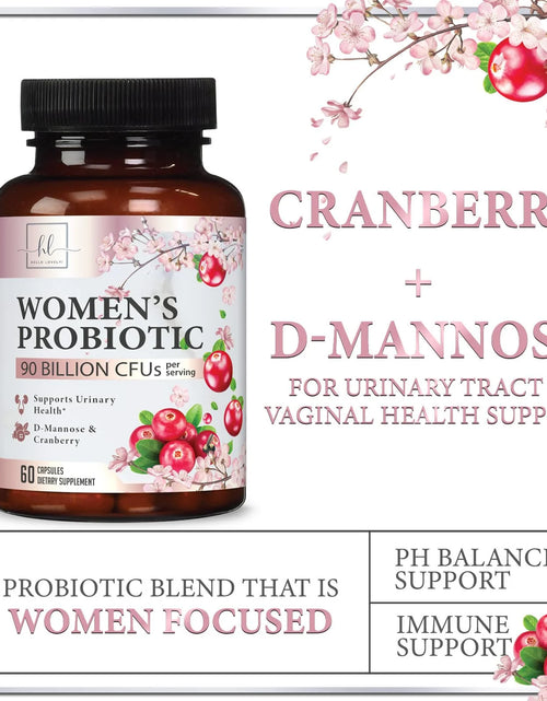 Load image into Gallery viewer, Probiotics for Women Digestive Health Support - 90 Billion CFU Women'S Probiotic, 16 Strains, Cranberry, Vaginal Probiotic with Prebiotics, PH, Immune, Urinary, &amp; Feminine Health Support, 60 Capsules
